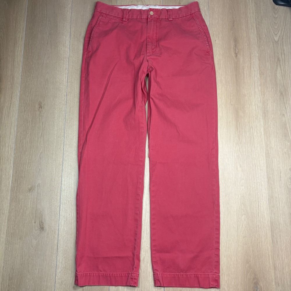 Polo Ralph Lauren GI Fit Pant Mens 32x32 Red Chino Cotton Straight Leg Pants